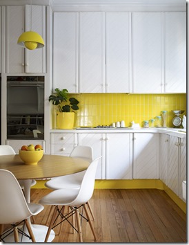 yellow kitchen